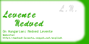 levente medved business card